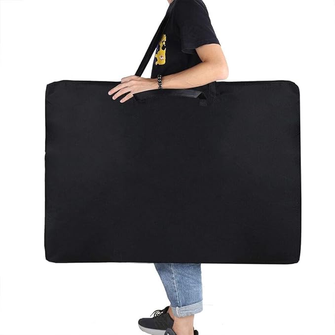 Large Size Art Portfolio Tote with Nylon Shoulder,24"X 36"Light Weight Waterproof Poster Board Storage Bag, Drawing Painting Sketch Bag for Student Art Work Portfolio and Artist