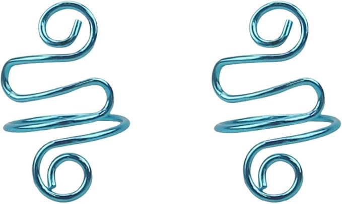 2Pcs Crochet Rings for Finger, Adjustable Open Yarn Guide Crochet Tension Ring for Crocheting Knitting Accessories Supplies Yarn Tension Loop Ring for Finger (Turquoise), SATONBEYI