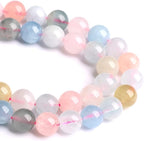 6MM 60PCS Natural Stone Morganite AAA Grade Quartz Beads for Jewelry Making DIY Bracelet