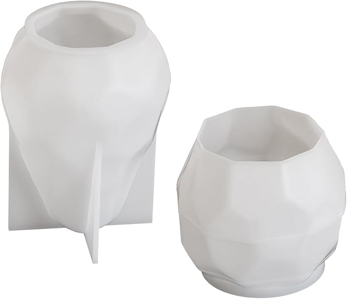 2 Pack Plant Round Jewelry Silicone Wave Spiral Candle Mold - Silicone Resin Casting Molds for Candle & Resin & Soap Craft Supplies