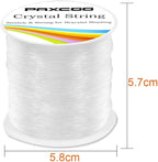 Paxcoo 0.8mm Elastic String, Stretchy Bracelet String Crystal String Bead Cord for Bracelet, Beading and Jewelry Making (120 m)