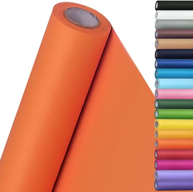 SMART&CASUAL 15" x 450" (37.5') Kraft Paper Roll for Art Craft Supplies Gift Wrapping Moving Packing Kids Painting Drawing Paint Easel Poster Chart Paper (OrangeRed, 15" W x 450" L (37.5'))