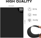 100 Sheets Black Cardstock 8.5 x 11, Goefun 65lb Halloween Card Stock Printer Paper for Scrapbooking, Crafts, Invitations, DIY Cards