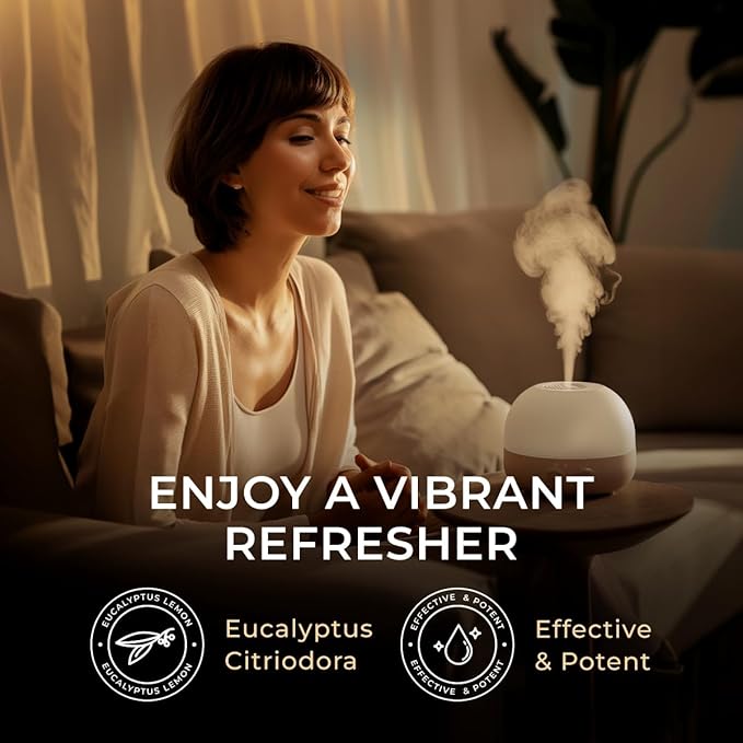 Gya Labs Eucalyptus Lemon Essential Oil - 0.34 Fl Oz - for Hair, Skin, Diffuser, Aromatherapy & DIY Candle Making Scent