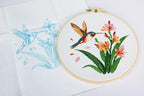 Konrisa 3 Pcs Hummingbird Flowers Embroidery Kits for Beginner, Cross Stitch Kit, DIY Sewing Practice Needlepoint Kits for Adults,Set of 3