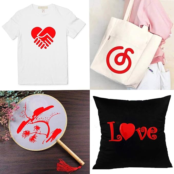 guangyintong Heat Transfer Vinyl Red HTV Rolls, 12" x 10ft Red Iron on Vinyl for T-Shirts, Matte Surface Red HTV Vinyl for All Cutter Machine Easy to Cut & Weed for Heat Vinyl DIY Design