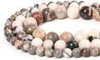 35pcs 10mm Natural Stone Beads Pink Zebra Jasper Beads Crystal Gemstone for Jewelry Making, DIY Bracelet Necklace
