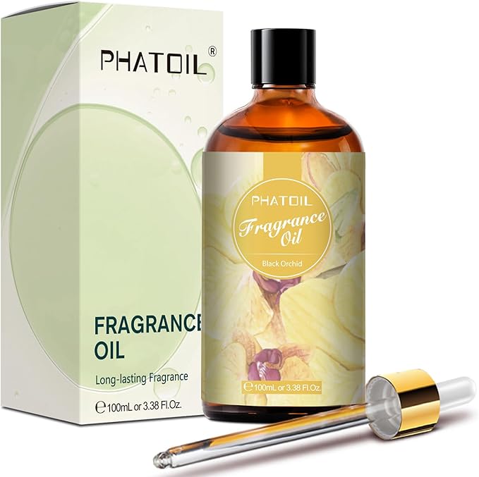PHATOIL Black Orchid Fragrance Oils for Aromatherapy, 3.38FL.OZ Diffuser Oils for Home, Perfect for Aromatherapy, Humidifiers, Yoga, DIY Candle and Soap Making - 100ml