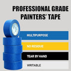 10 Rolls Painters Tape 2 inch Wide, General Purpose Blue Painters Tape, 2 Inches X 60 Yards Blue Masking Tape for Indoor and Outdoor Use, Protects Surfaces and Removes Easily, 600 Yards in Total