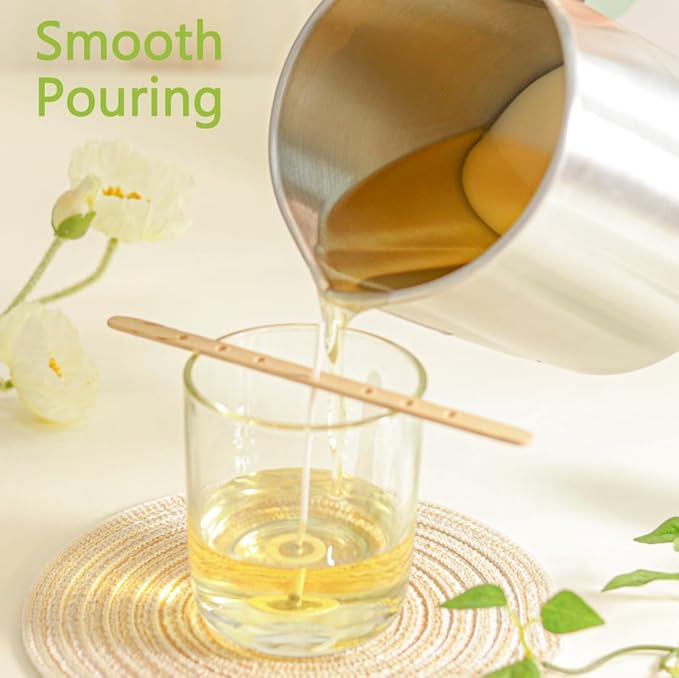 Candle Making Kit with Soy Wax Flakes, 2.5lb Candle Wax, 101oz Pouring Pitcher, Candle Wicks, Stickers, Centering Devices, Vegan Cruelty Free