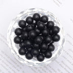 NCB Black Matte Onyx Beads - 100pcs Natural Stone Loose Beads for Jewelry Making - 4mm, 6mm, 8mm, 10mm (Matte Black Onyx)