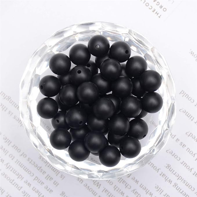 NCB Black Matte Onyx Beads 100pcs 8mm Round Gemstone Beads Spacer Charm Beads Natural Stone Loose Beads for Bracelet Necklace Jewelry Making 4mm 6mm 8mm 10mm (Matte Black Onyx, 8mm 100Beads)
