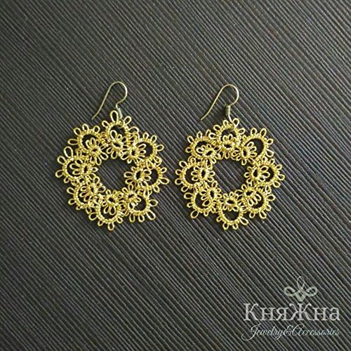 Simthread 6 Colors 3-Ply Metallic Shuttle Tatting Yarn 50 Meters Each for Shuttle Tatting Jewellery lacemaking #1