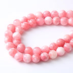 90pcs 4mm Natural Pink White Persian Jade Gemstone Beads Round Loose Spacer Beads for Jewelry Making DIY Bracelets Necklaces 15" (Pink Persian Jade, 4mm)