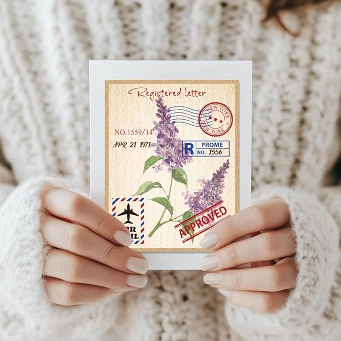 CHGCRAFT Vintage Air Mail Clear Stamps Postage Transparent Stamps Silicone Clear Stamp Seals for DIY Scrapbooking Photo Album Decoration, 4.3x6.3inch