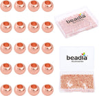 Rose Gold Plated Round Spacer Beads 2.5mm 500pcs for Jewelry Making Findings Non Tarnish