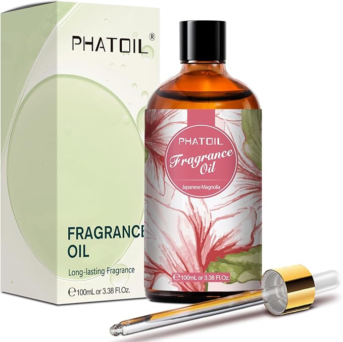 PHATOIL Japanese Magnolia Fragrance Oils for Aromatherapy, 3.38FL.OZ Diffuser Oils for Home, Perfect for Aromatherapy, Humidifiers, Yoga, DIY Candle and Soap Making - 100ml