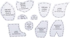 Memory Bear Sewing Pattern, 12 inch DIY Quilting Templates, Acrylic Material for Teddy Bear Making