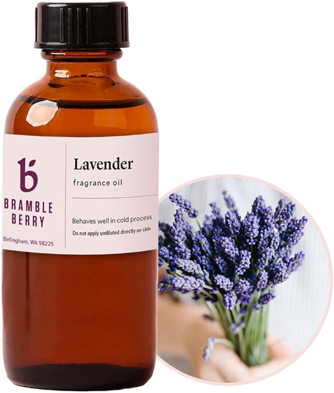 Bramble Berry Lavender Fragrance Oil 2 oz | Calming Floral Scent for Soap Making, Candles, Lotion, Bath Bombs & Perfume | Skin Safe, Vegan, Paraben & Phthalate Free, DIY Craft Essential