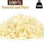 10Lb Organic White Beeswax Pellets - Beeswax for Candle Making Triple Filtered Candle Wax for DIY Cream, Lip Balms, Lotions, and Soap Making Supplies, Cosmetic Grade Easy Melt Pure and Natural BeesWax