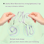 3Pcs Handmade Crochet Tension Ring, Adjustable Companion Knitting Ring with Box Gifts for Crocheters Women (Silver)