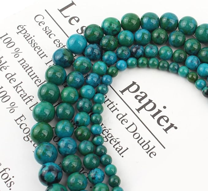 45pcs 8mm Natural Stone Beads Phoenix Stone Beads Energy Crystal Healing Power Gemstone for Jewelry Making, DIY Bracelet Necklace