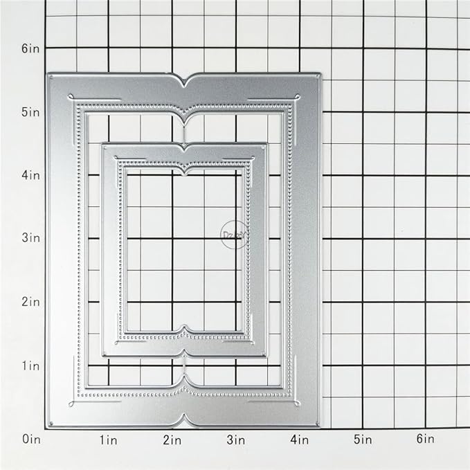 DzIxY Two Sizes of Square Border Metal Cutting Dies for Card Making Kit Embossing Paper Die Cuts Set Scrapbook Stencils Supplies Machine Templates