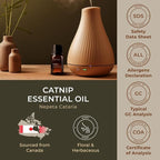 Gya Labs Catnip Essential Oil - 0.34 Fl Oz - for Hair, Skin, Diffuser, Aromatherapy & DIY Candle Making Scent