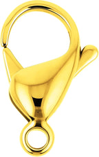 Mandala Crafts 17mm Gold Color Stainless Steel Lobster Clasps for Jewelry Making - 25 PCs SS Lobster Claw Clasps with Jump Rings Jewelry Findings Kit for Necklaces Bracelets Charms Fasteners