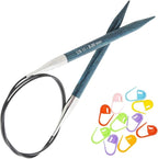 KnitPro Dreamz Circular Knitting Needles 16 inch, Size 11 (40cm, 8.00mm) with 10 Colorful Stitch Markers