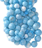 10MM 36PCS Natural Blue Larimar Gemstone Crystal Beads for Jewelry Making DIY Bracelet