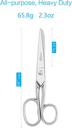 LIVINGO 6'' Professional Forged Fabric Scissors, Precision Tailor Small Scissors Heavy Duty, Sharp Stainless steel Sewing Shears for Crafting Supplies