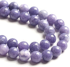 160PCS 4MM Lavender Purple Chalcedony Stone Loose Beads for Jewelry Making DIY Bracelet Necklace