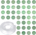 Natural Stone Beads Green Aventurine Round Genuine Stone Beading Loose Gemstone Hole Size 1mm DIY Charm Smooth Beads for Bracelets Necklaces Earrings 6mm 200pcs (Green Aventurine 6mm)
