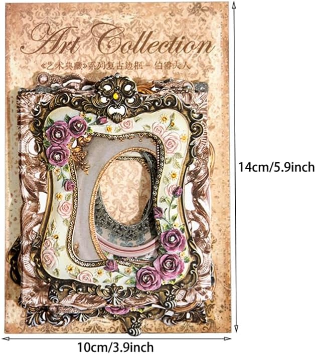 30Pcs Vintage Scrapbook Paper Photo Frame for Scrapbooking Junk Journal Collage Diary Embellishment DIY Photo Album DIY Craft Decoration, 10 Patterns (YSDC5)