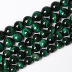 90PCS 4mm Top AAA Green Tiger Eye Beads Natural Stone Round Loose Beads for Jewelry Making DIY Bracelet,Necklace, Earrings 15" Inch (Green Tiger Eye Stone, 4mm)