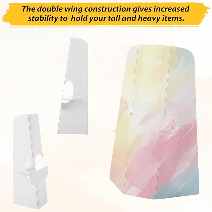 100 Pack 9 Inch Self Stick Cardboard Easel Backs Adhesive Easel Stand Back, Picture Frame and Art Stand for Painting, Photos, Artwork, Crafts