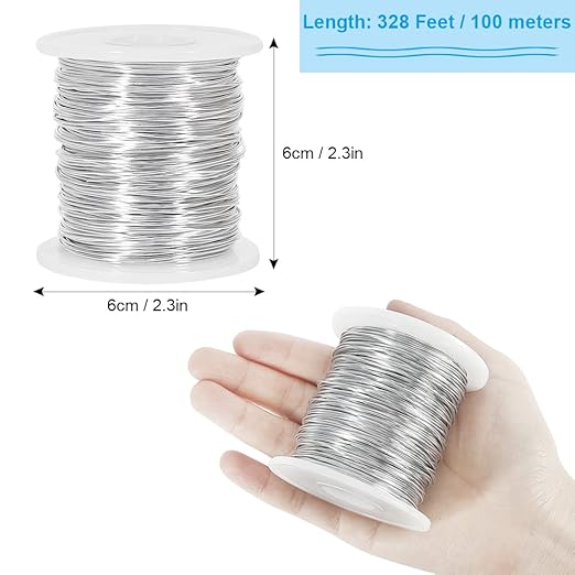 Tenn Well 20 Gauge Jewelry Wire, 328 Feet 0.8mm Bendable Aluminum Craft Wire for Jewelry Making, Beading, Sculpting and Bonsai Training