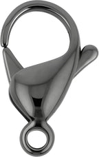 Mandala Crafts 11mm Gunmetal Stainless Steel Lobster Clasps for Jewelry Making - 50 PCs SS Lobster Claw Clasps with Jump Rings Jewelry Findings Kit for Necklaces Bracelets Charms Fasteners