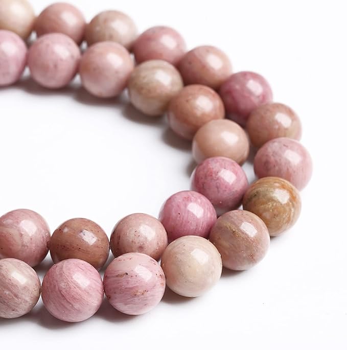 8MM 45PCS Natural Stone Red Rhodochrosite Gemstone Crystal Beads for Jewelry Making DIY Bracelet Necklace Semi Precious Beads