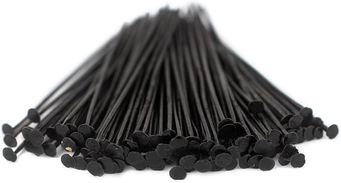 The Bead Chest Midnight Brass 21 Gauge 1.5 Inch Head Pins (Approx 100 Pieces)