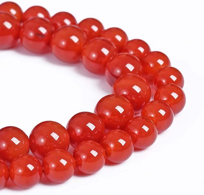 4MM 86PCS Natural Stone Red Agate Loose Beads for Jewelry Making DIY Bracelet Semi Precious 1 Strand