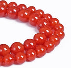 8MM 46PCS Natural Stone Red Agate Loose Beads for Jewelry Making DIY Bracelet Semi Precious 1 Strand