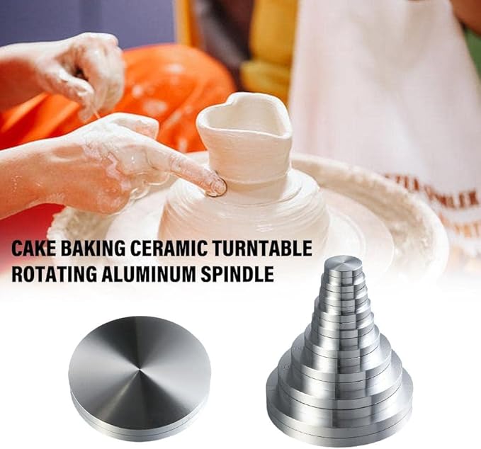 Silver 30mm Ceramic Clay Pottery Throwing Trimming Spinner Tool,Pottery Finishing Tools Clay Ceramic Rotary Rotary Clay Small Tools Suitable for Potters and Clay Artists Ceramic and Pottery Tools