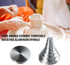 Silver 30mm Ceramic Clay Pottery Throwing Trimming Spinner Tool,Pottery Finishing Tools Clay Ceramic Rotary Rotary Clay Small Tools Suitable for Potters and Clay Artists Ceramic and Pottery Tools