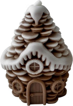 Pinecone House Christmas Cylinder Candle & Resin Mold - Resin Casting Silicone Molds for Home Decor & Candle Making Wave Spiral Mold