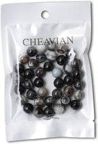 35PCS 10mm Black Striped Agate Round Loose Beads DIY Bracelet Necklace Materials 1 Strand 15"