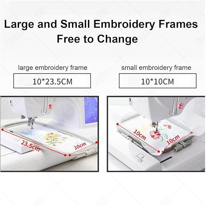 Embroidery Machine,Sewing Machine,Computerised Sewing Machine,100x235 Mm Embroidery Area,With 7" Lcd Touchscreen,2 Kinds of Embroidery Frames for Decoration,Clothing