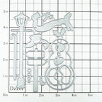 DzIxY Christmas Patchwork Snowman Street Lights Street Signs Metal Cutting Dies for Card Making Kit Embossing Paper Die Cuts Set Scrapbook Stencils Supplies Machine Templates