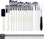 Transon Art Paint Brush Kit 16 Paint Brushes with Foam Brush Sponge Spatula and Art Case for Oil, Acrylic, Watercolor, Gouache, Painting